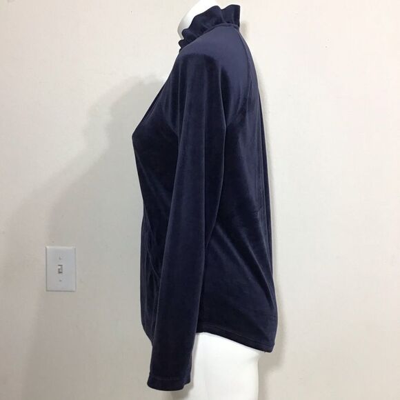 Lily Pulitzer Skipper Round Hem Ruffle Velour Popover Size Small - Picture 4 of 16